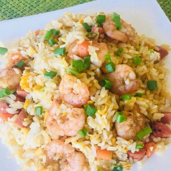 Riz sauté aux scampis